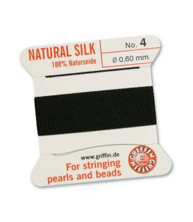 Bead Cord silk black Griffin - 1