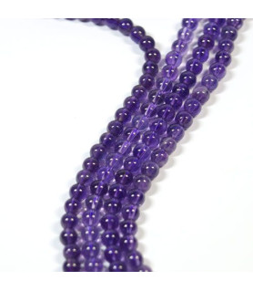 Amethyst, ball strand 4 mm  - 1