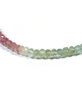 Gemstone Chain Tourmaline Button faceted Steindesign - 2