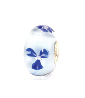 Hellblaue Blume - retired Trollbeads - das Original - 1